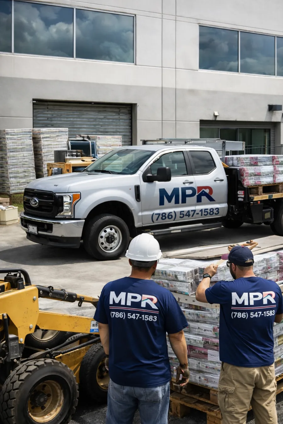 MPR-branded truck and crew promotional visual