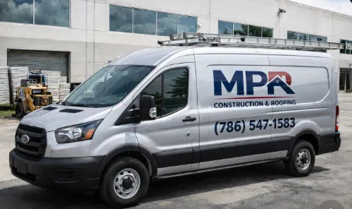MPR-branded silver service van promotional visual